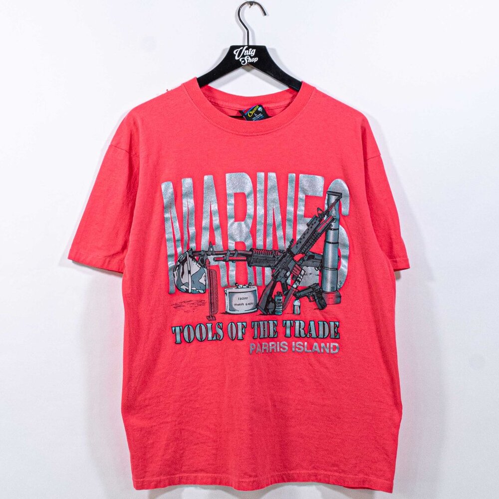 Marines Tools Of The Trade T-Shirt Parris Island Large VTG 90s Streetwear